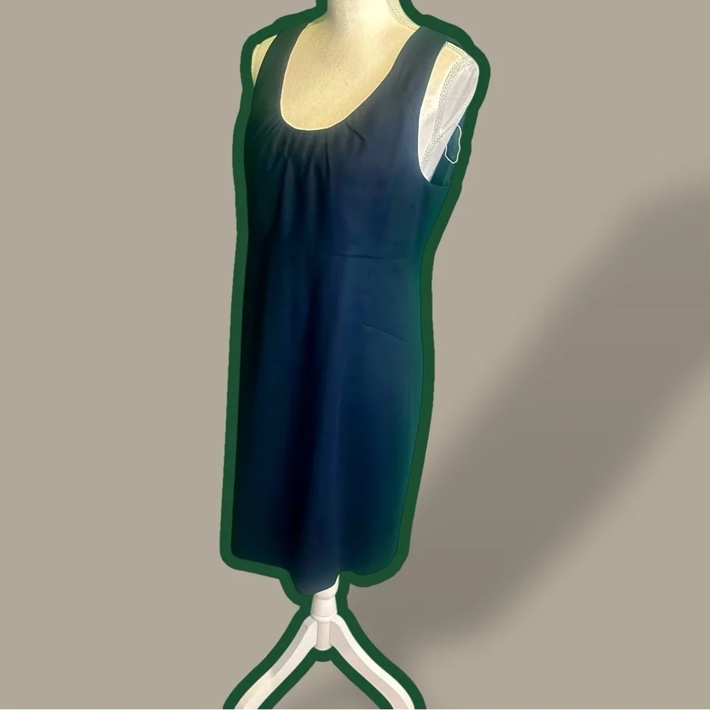 J. Crew Navy Blue ‘Allura’ Sleeveless Shift Dress in Superfine Cotton Size 8